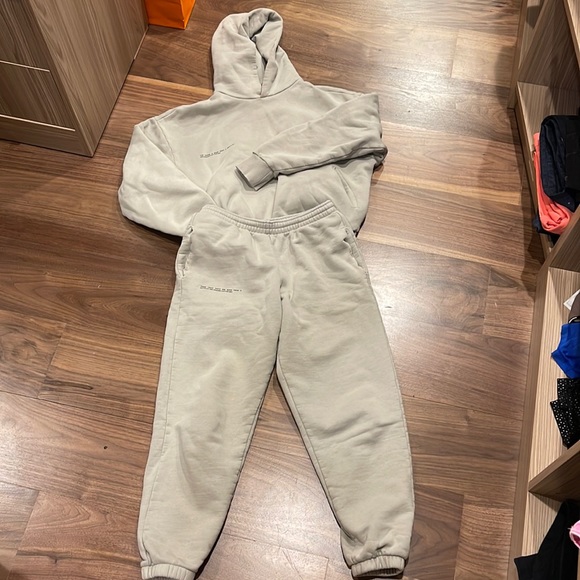 Beige Pangaia Sweat suit XXS